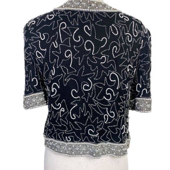 Vtg beaded cropped jacket / stand out from the crowd in this slik 1/2 sl… - Picture 4 of 10